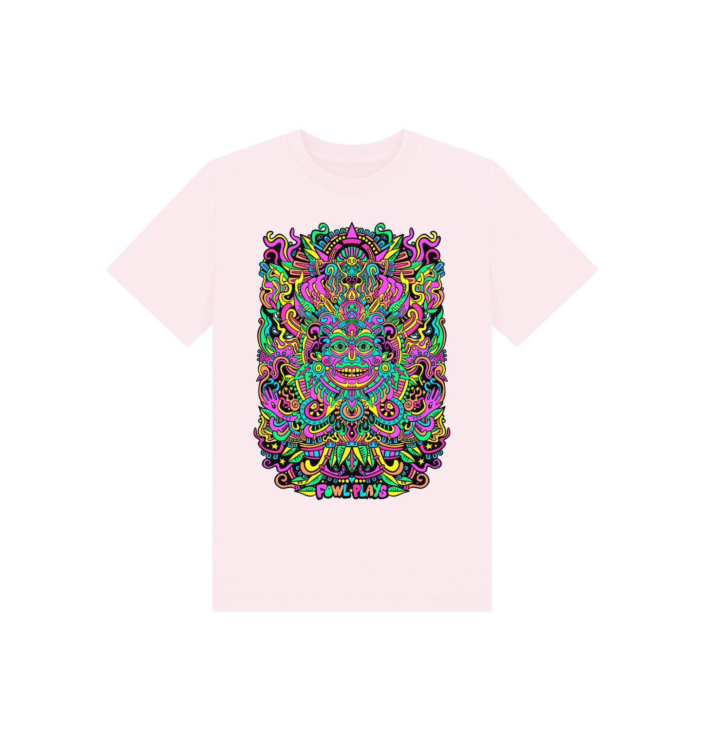 Pink Printed Kids T-Shirt Front