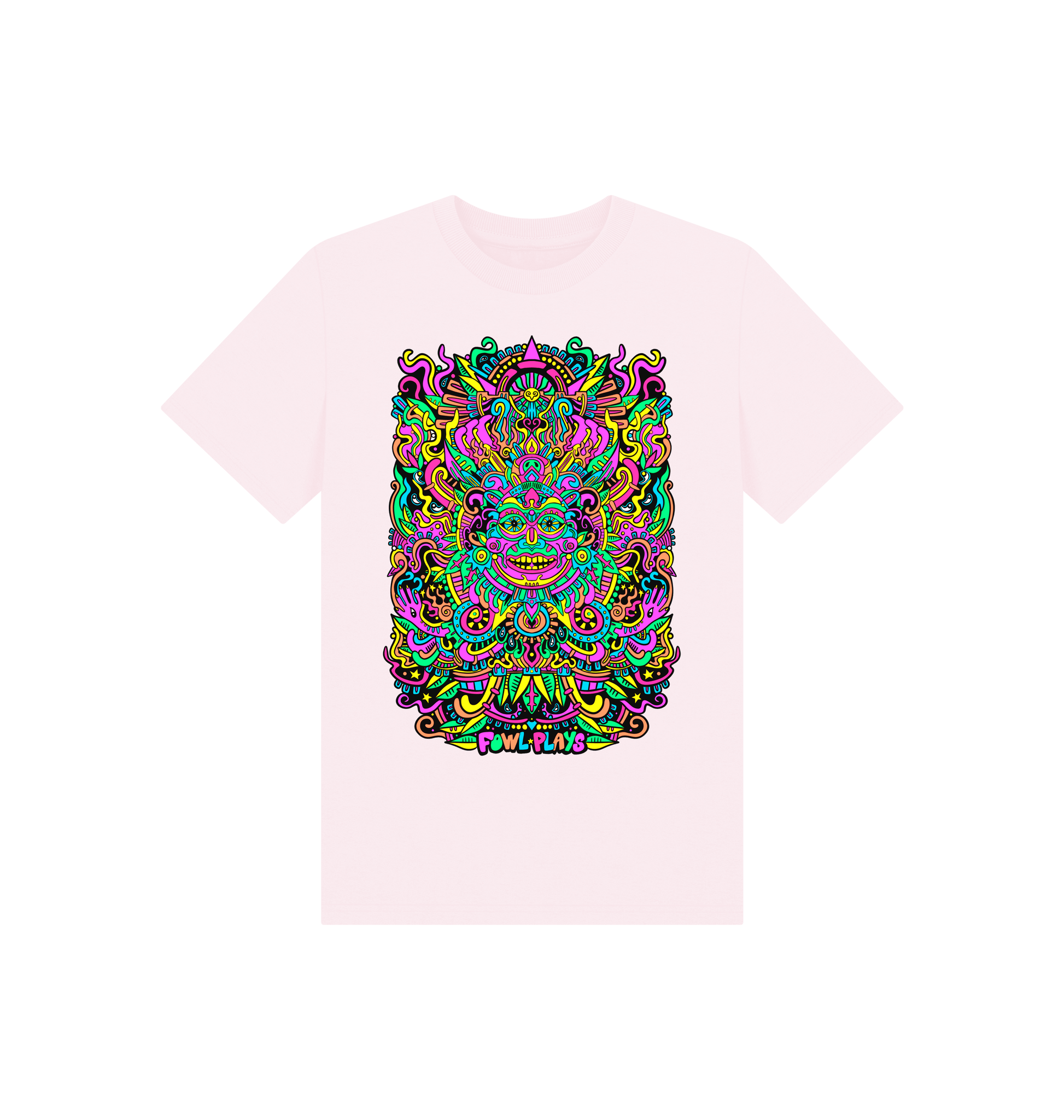 Pink Printed Kids T-Shirt Front