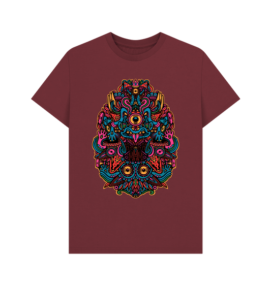 Red Wine Ravealon Organic Cotton Unisex T-shirt Blue Vibes