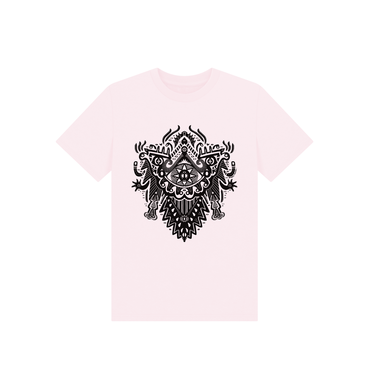 Pink Printed Kids T-Shirt Front