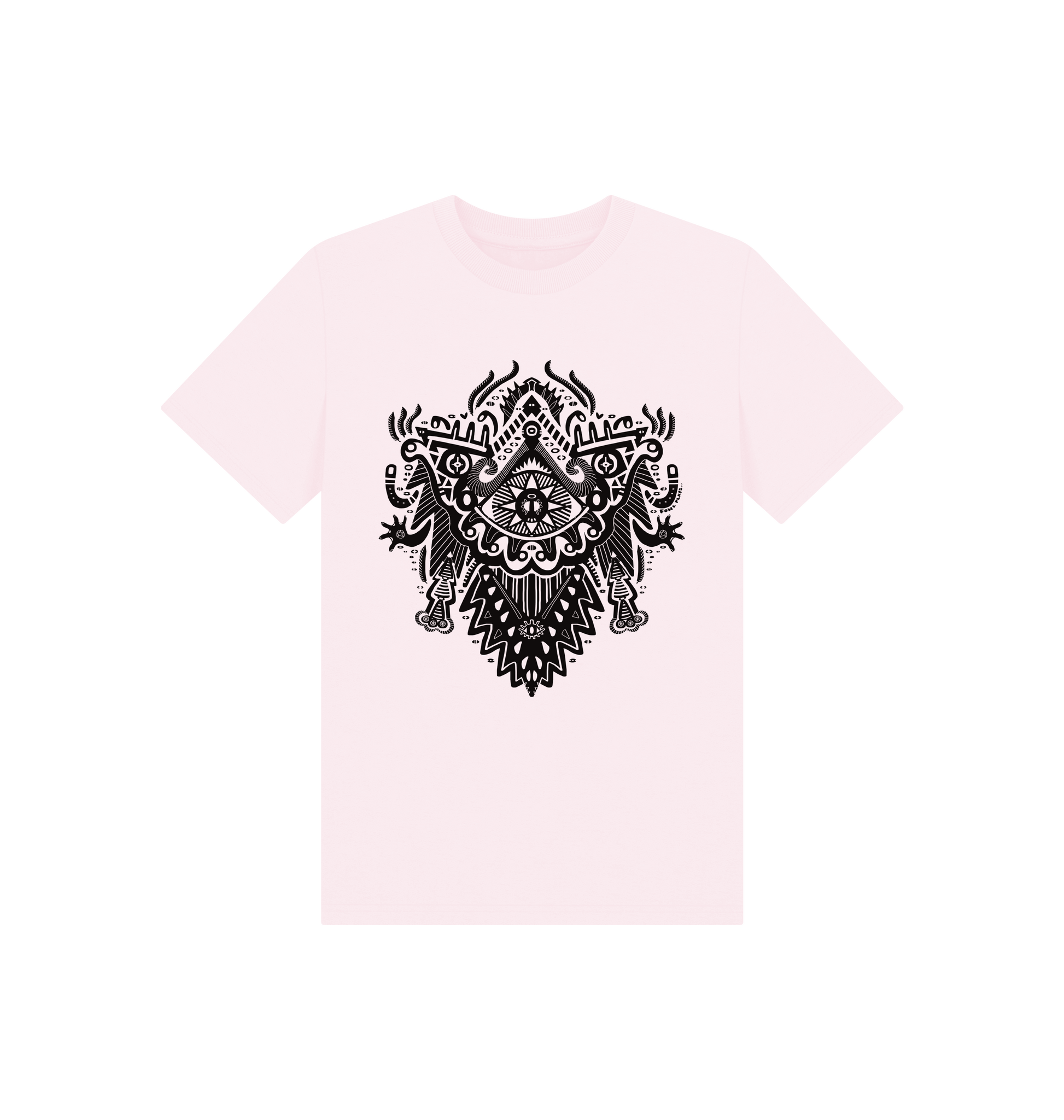 Pink Printed Kids T-Shirt Front