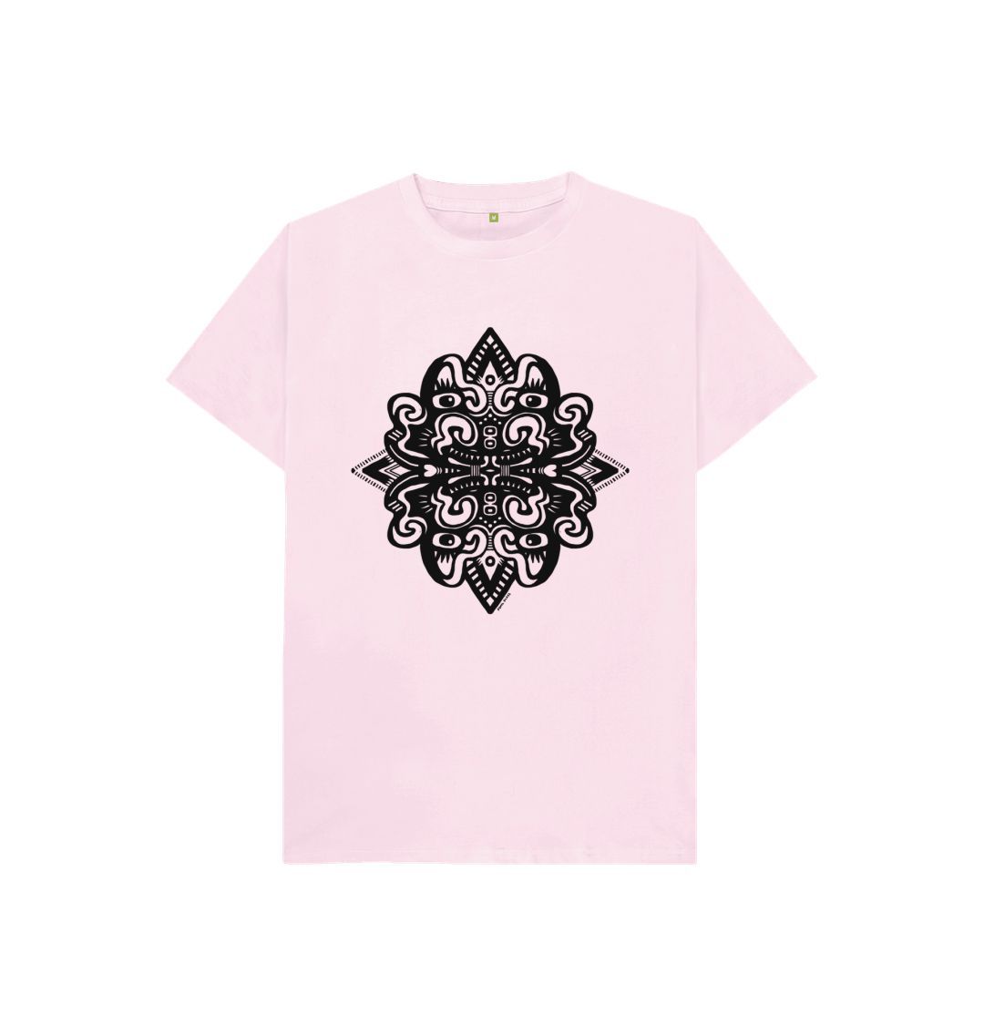 Organic Cotton Pink Kids T-shirt featuring Catnip by Fowl Plays - Sustainable Fashion and Art At Fowl Plays