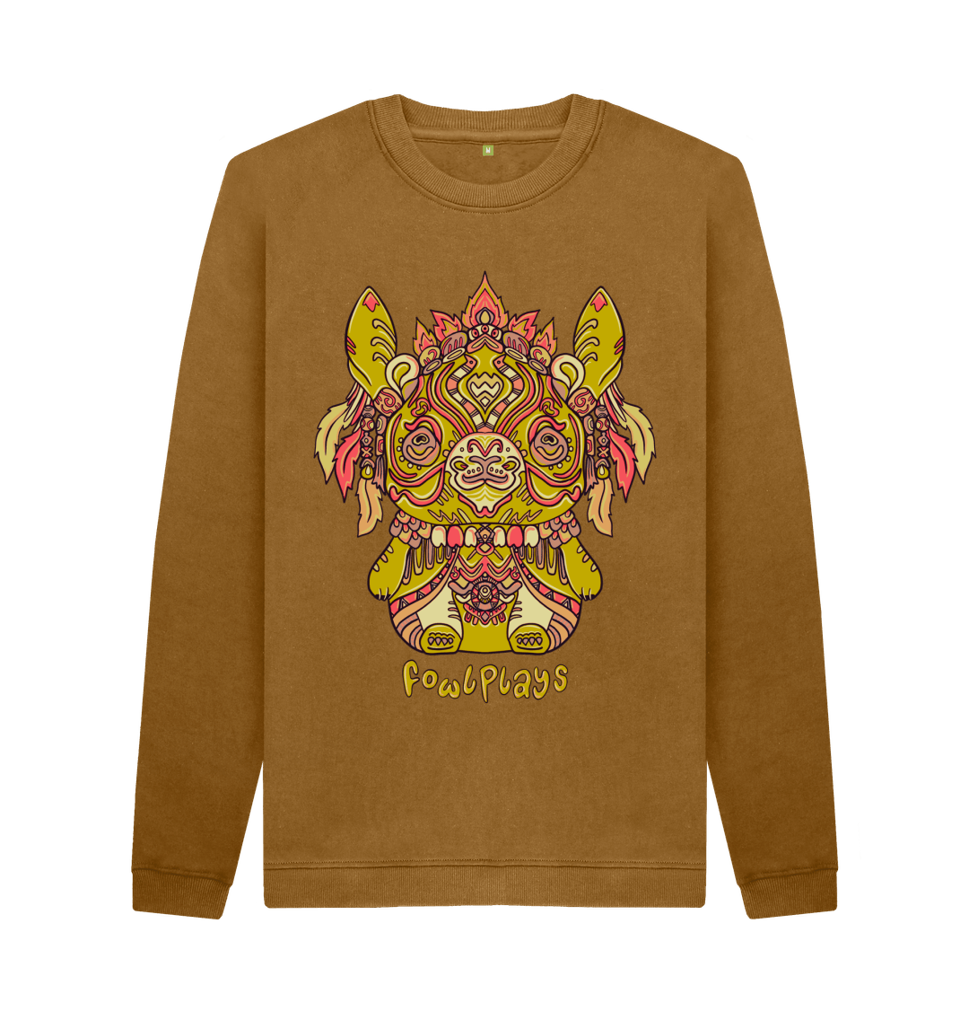 Brown Bunny Bear Organic Cotton Unisex Sweater Green