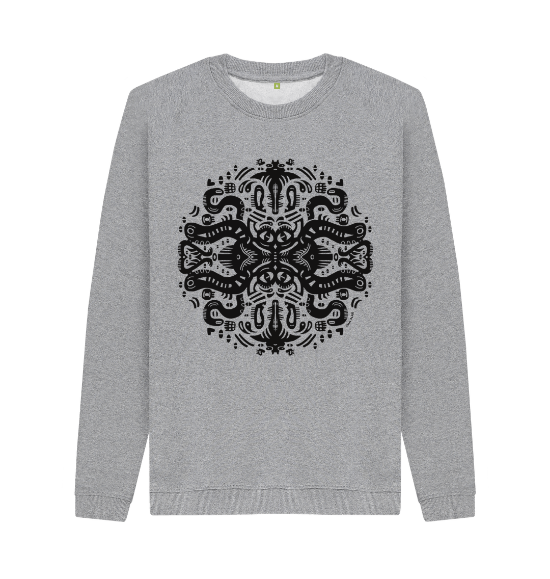 Light Heather Printed Sweater Front