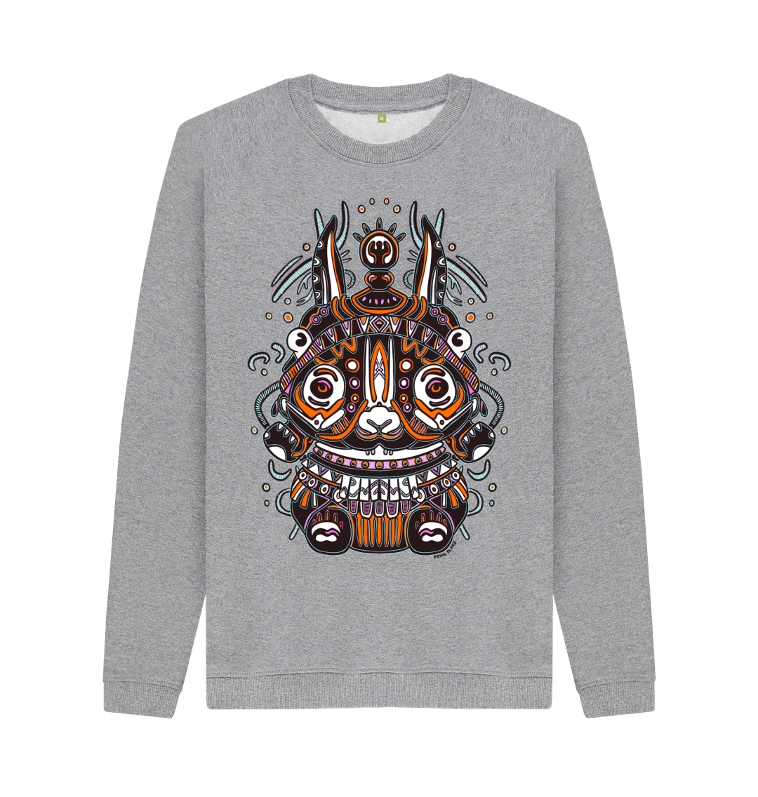 Light Heather Printed Sweater Front