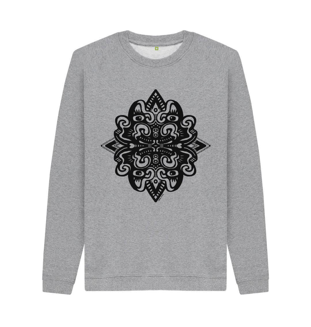 Light Heather Printed Sweater Front