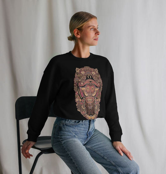 Mushroom Man Ladies Organic Cotton Sweater Autumn