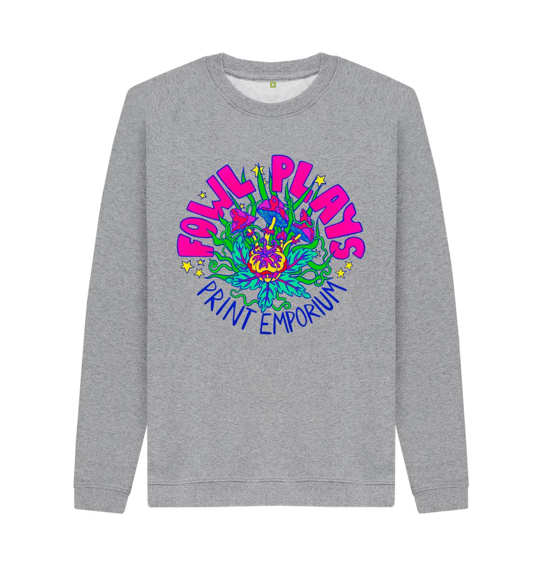 Light Heather Fowl Plays Mushroom Organic Cotton Delight Unisex Sweater