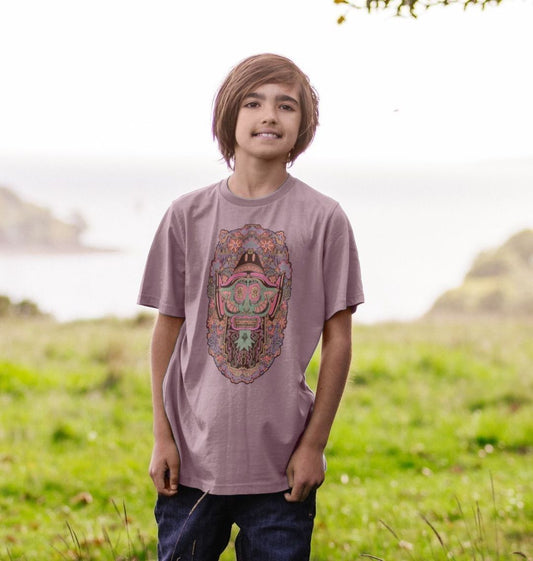 Mushroom Man Unisex Kids Organic Cotton T-shirt Super Hip