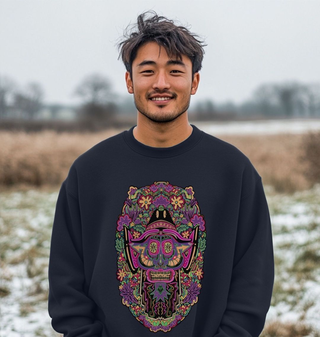 Mushroom Man Unisex Organic Cotton Oversized Sweater Original