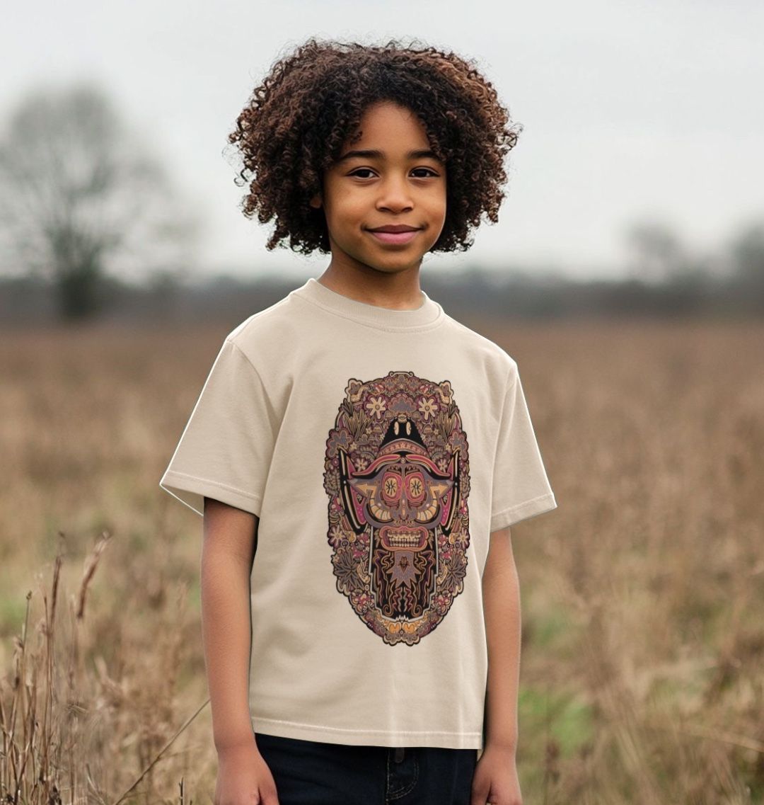 Mushroom Man Unisex Organic Cotton Kids T-shirt Autumn