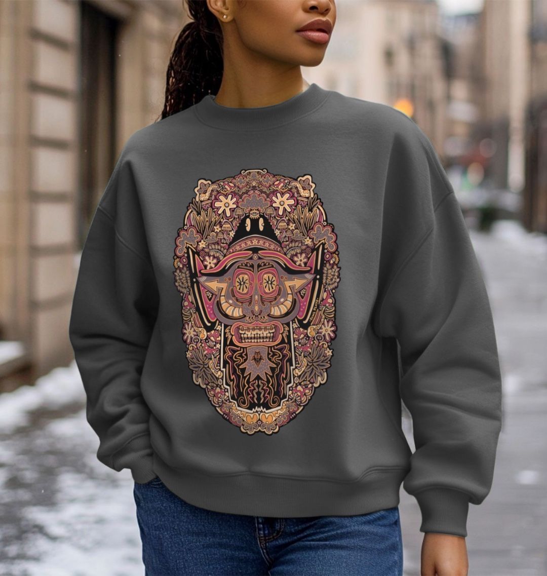 Mushroom Man Ladies Organic Cotton Sweater Autumn