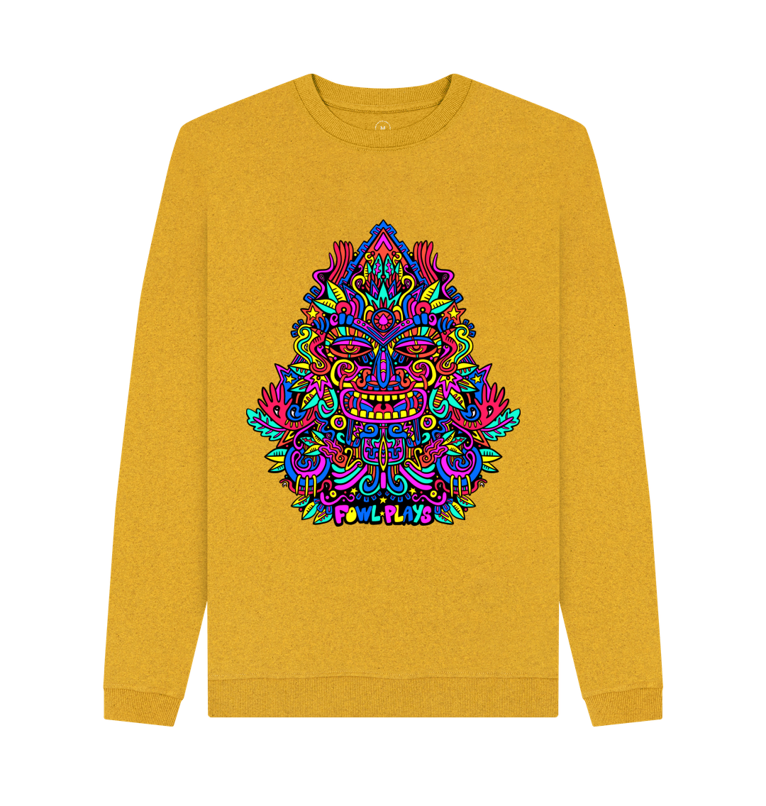 Sunflower Yellow Triangular Mask Unisex Organic Cotton Sweater Primary