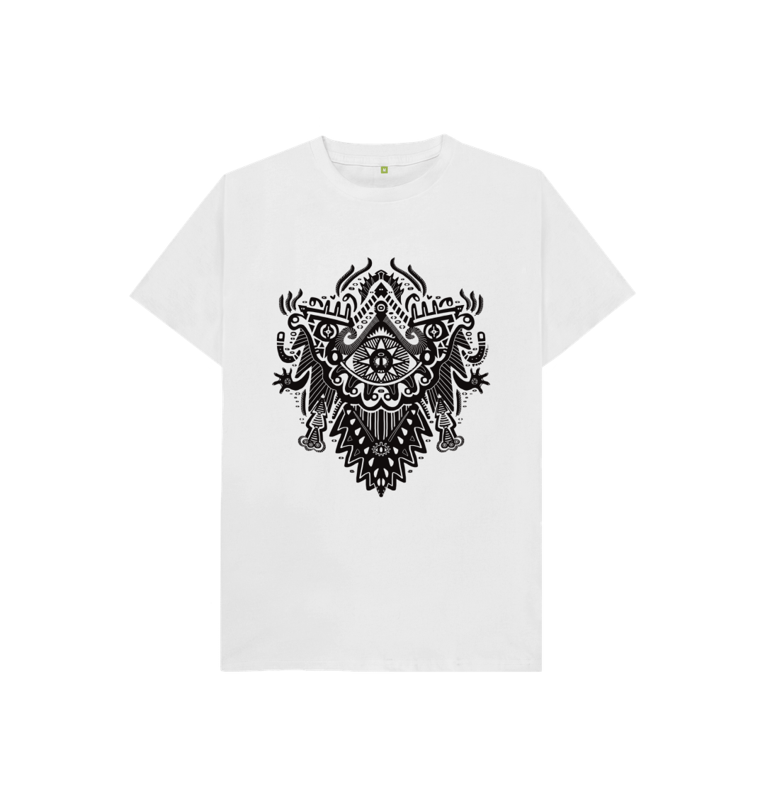 Organic Cotton Whte Kids T-shirt featuring Witch Doctor by Fowl Plays - Sustainable Fashion and Art At Fowl Plays