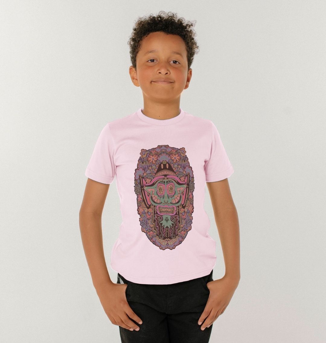 Mushroom Man Unisex Kids Organic Cotton T-shirt Super Hip