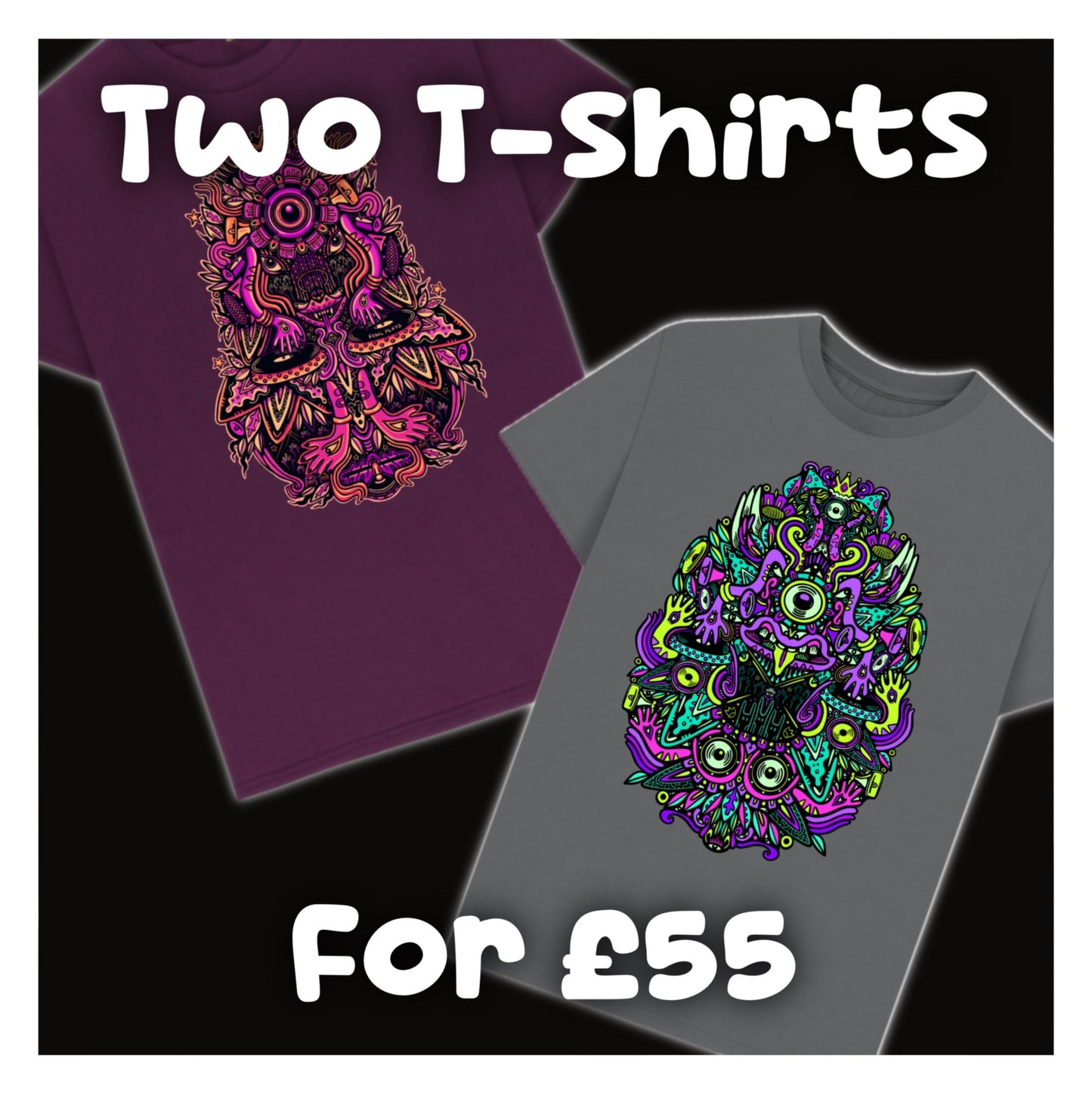 Couples T-shirt Bundle. Buy Any 2 Adult T-shirts & Get £5 Off