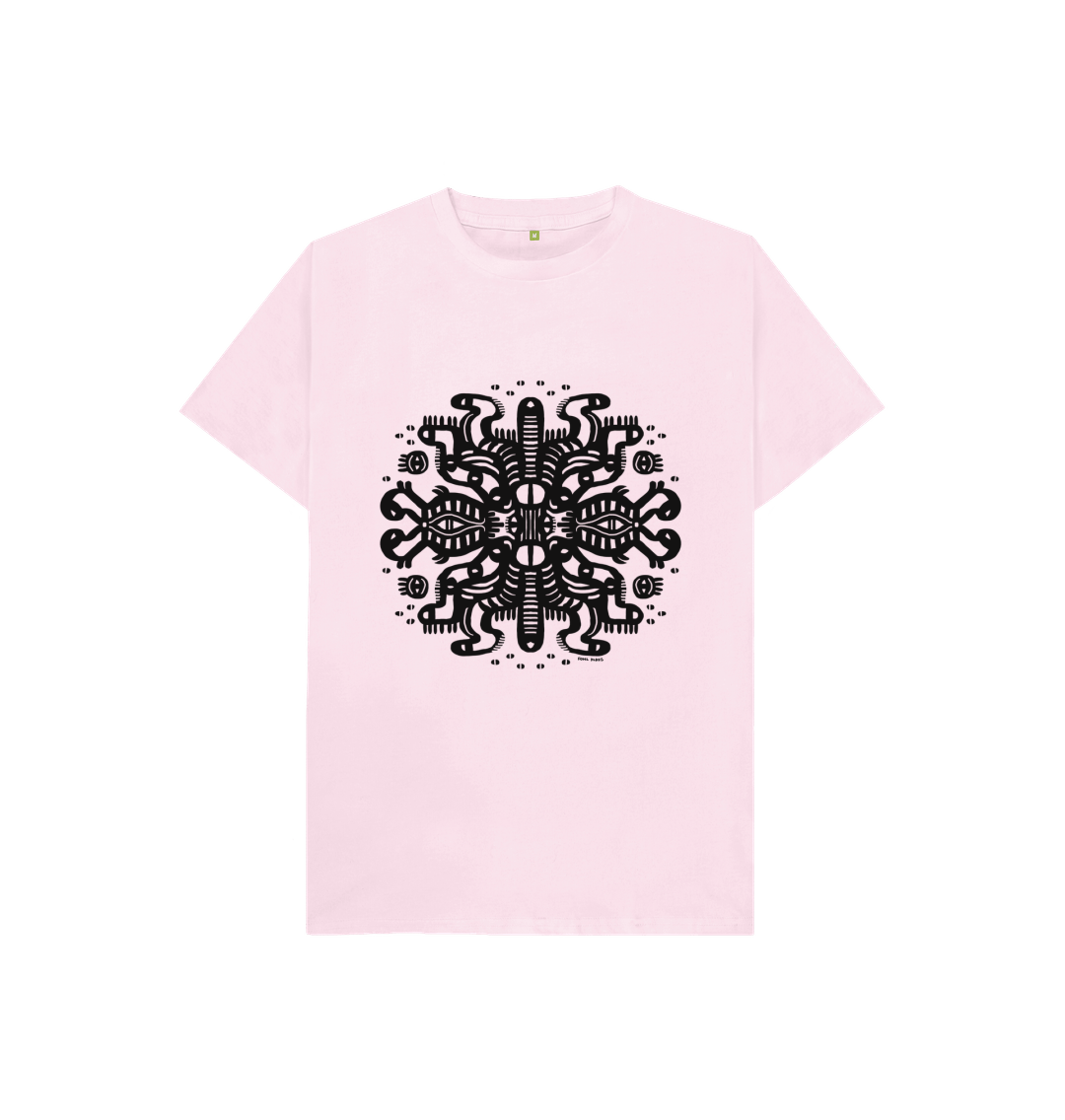 Organic Cotton Pink Kids T-shirt featuring Squid Mates by Fowl Plays - Sustainable Fashion and Art At Fowl Plays