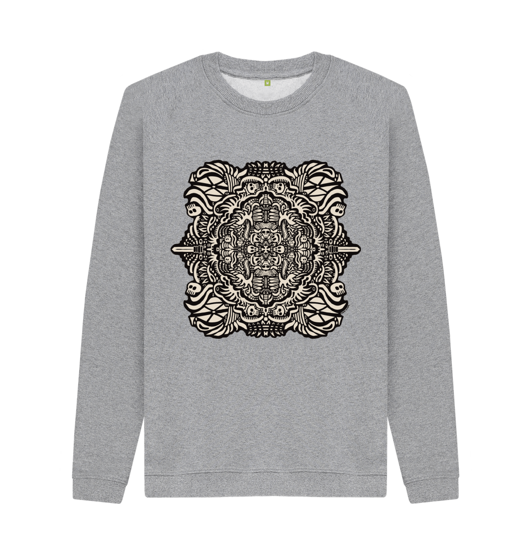 Light Heather Printed Sweater Front
