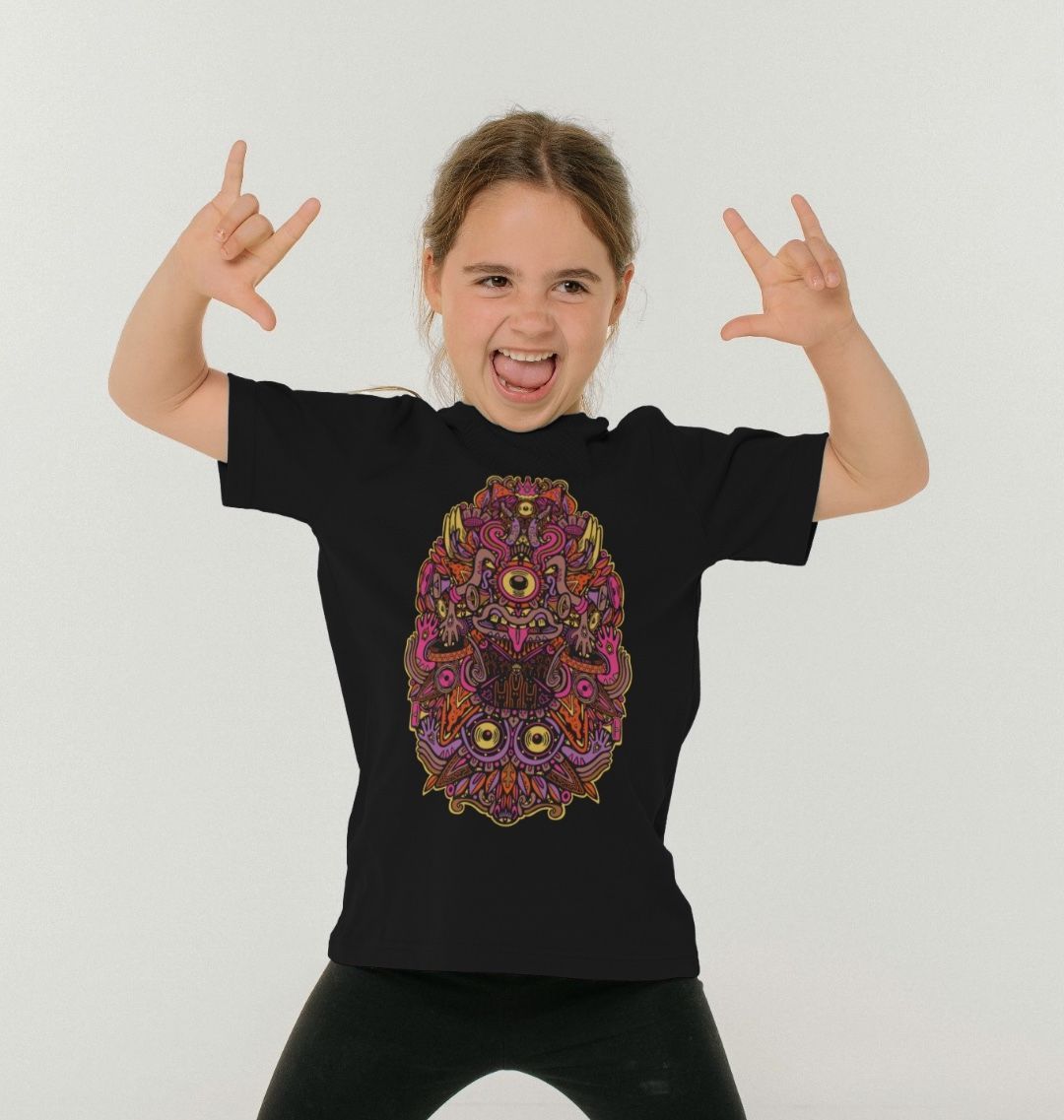 Ravealon Organic Cotton Unisex Kids T-shirt Brown