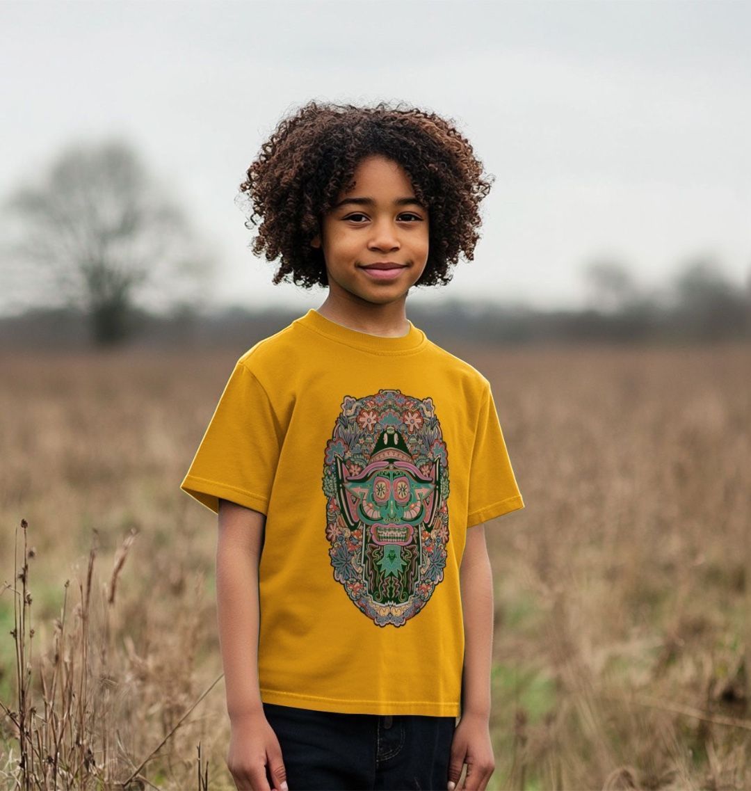 Mushroom Man Unisex Organic Cotton Kids T-shirt Primary