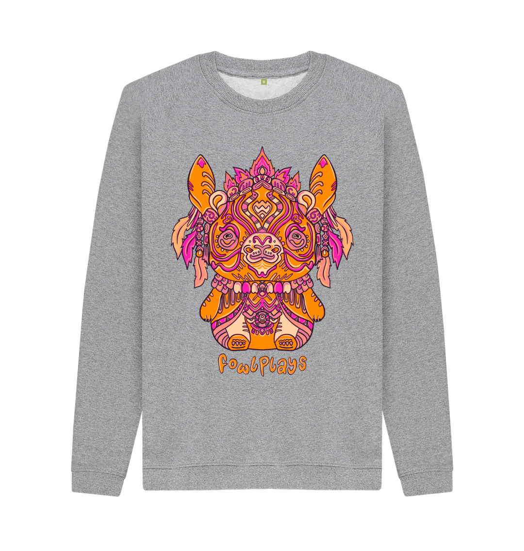 Light Heather Printed Sweater Front