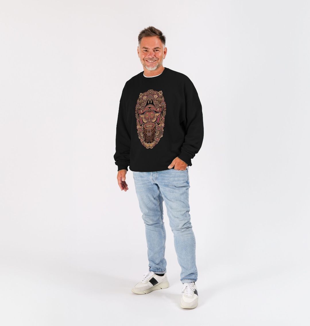 Mushroom Man Unisex Organic Cotton Oversized Sweater Autumn