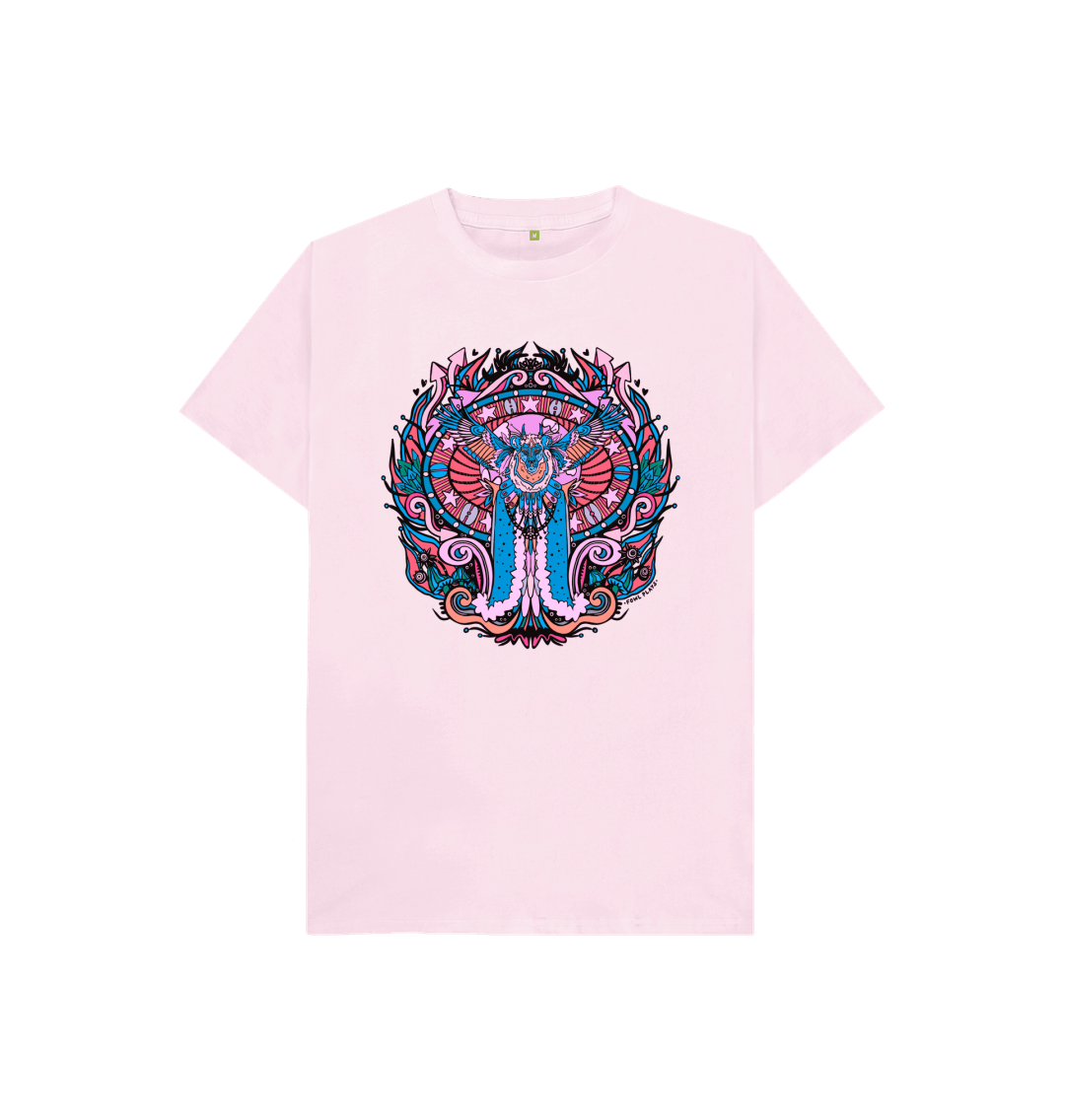 Pink Flying Lion Kids Unisex T-shirt Blue