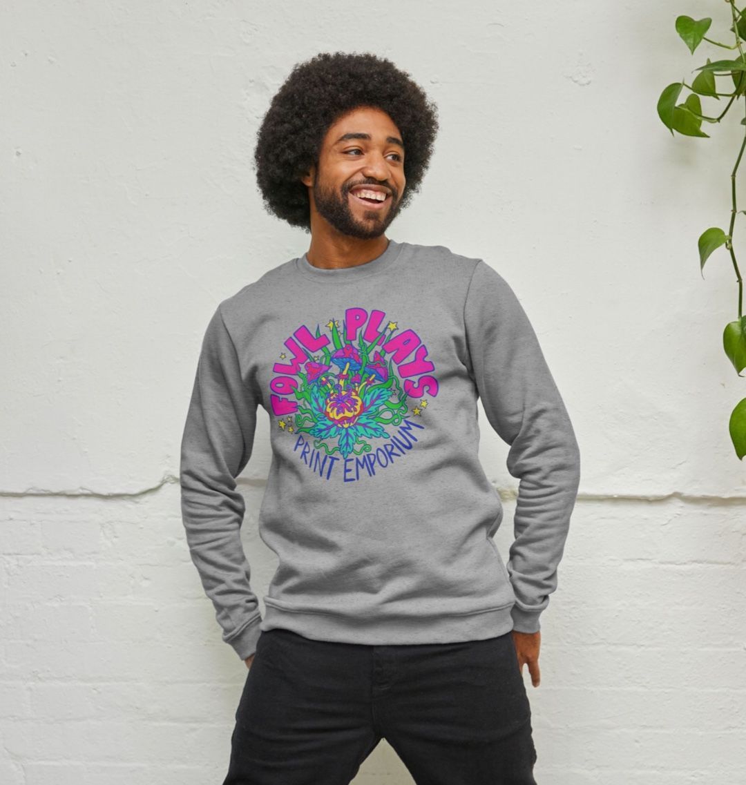 Fowl Plays Mushroom Organic Cotton Delight Unisex Sweater