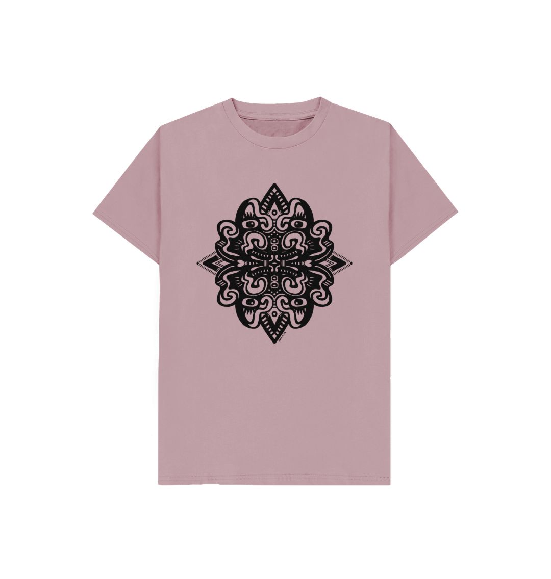 Organic Cotton Mauve Kids T-shirt featuring Catnip by Fowl Plays - Sustainable Fashion and Art At Fowl Plays