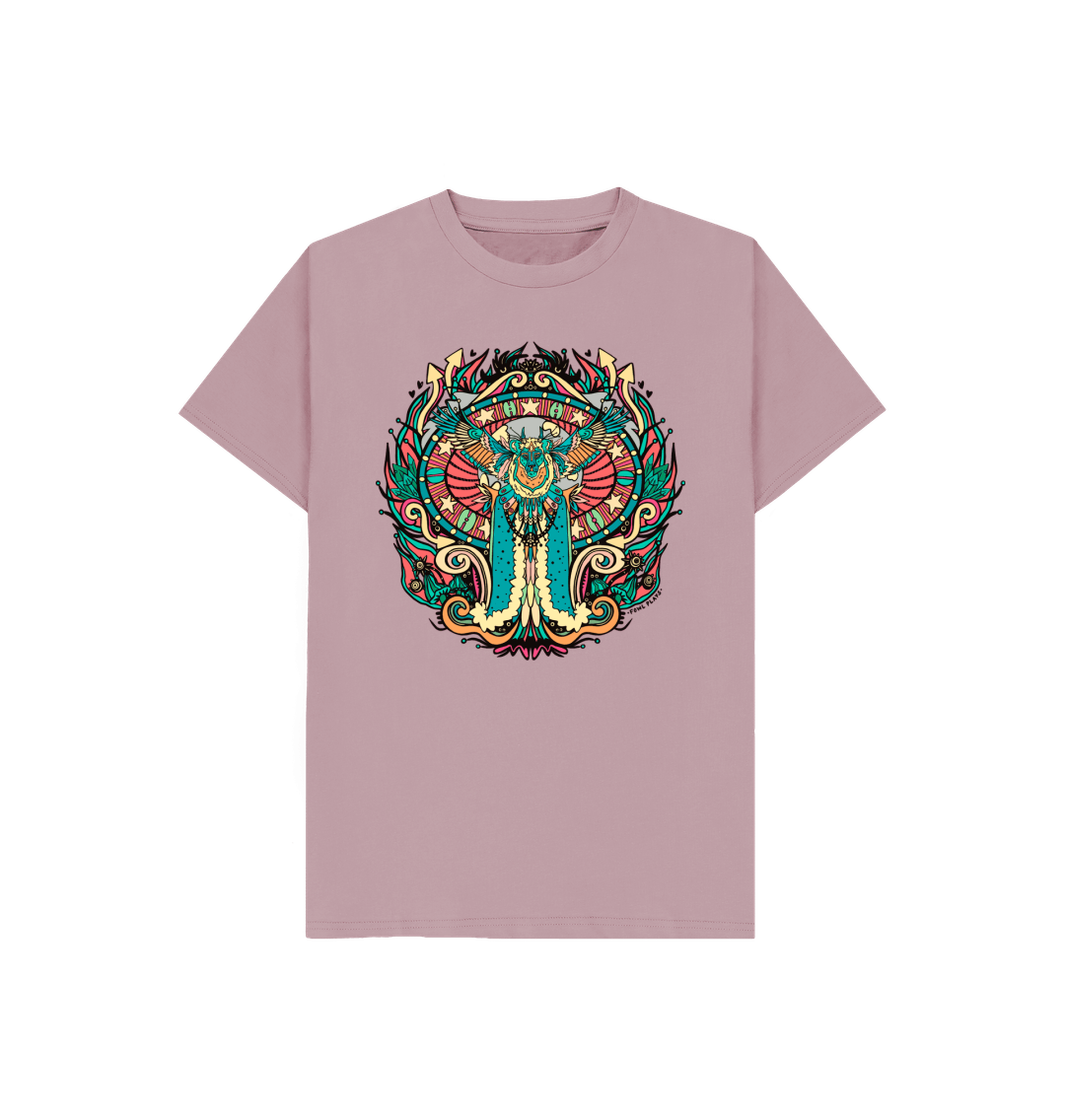 Mauve Flying Lion Kids Unisex T-shirt Teal