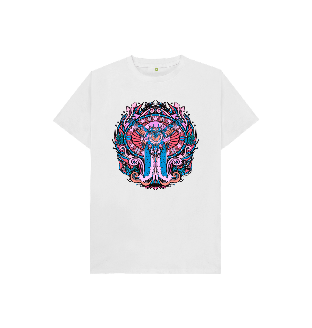 White Flying Lion Kids Unisex T-shirt Blue