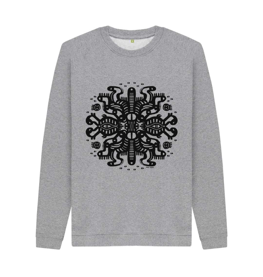 Light Heather Printed Sweater Front