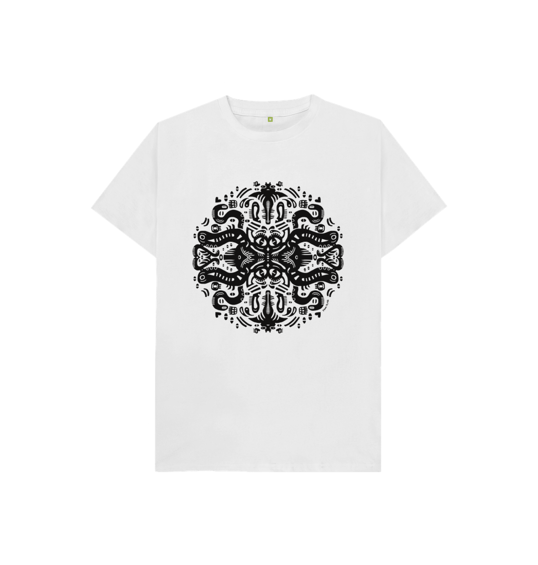 Organic Cotton White Kids T-shirt featuring Squid Games by Fowl Plays - Sustainable Fashion and Art At Fowl Plays