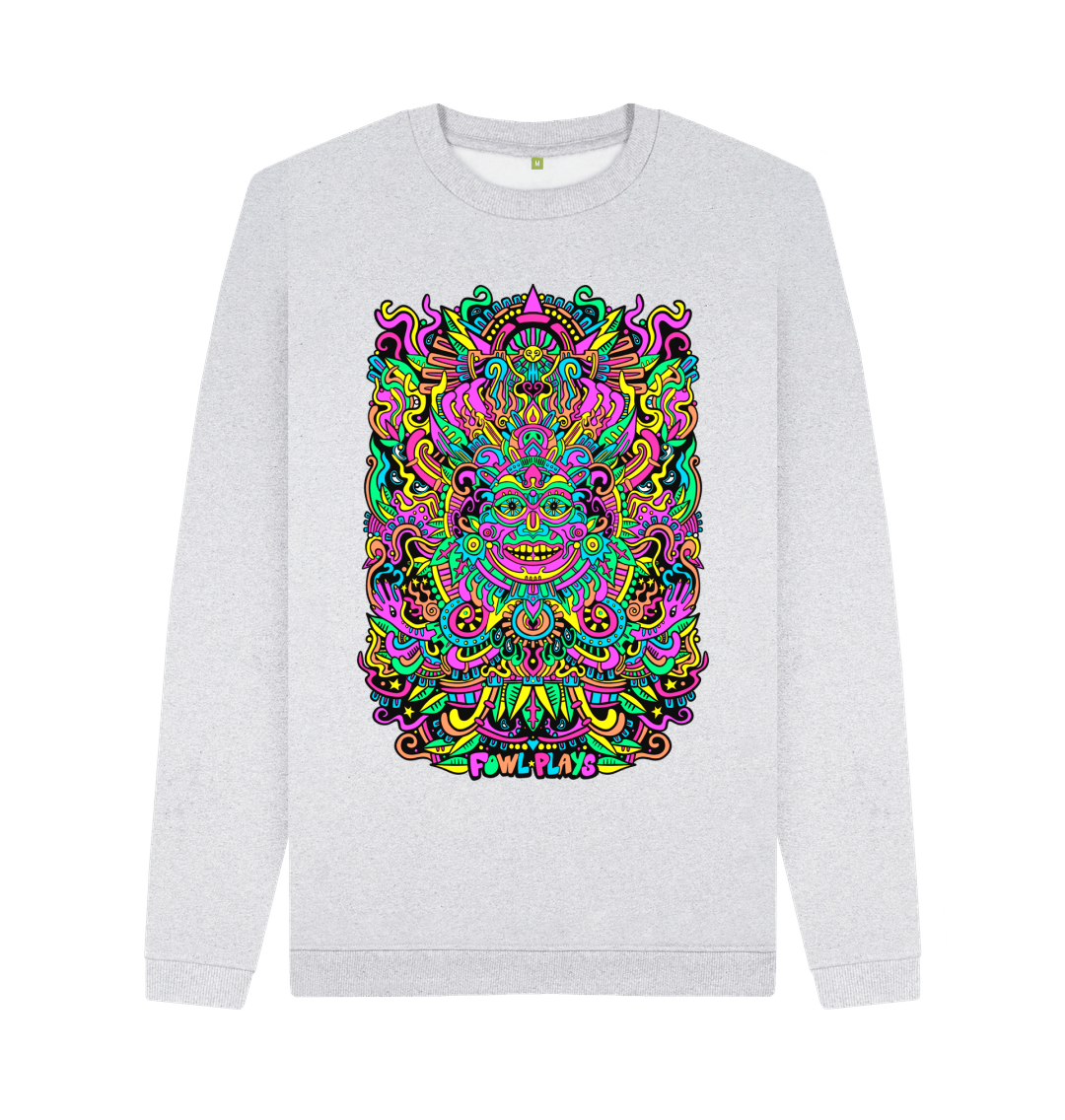 Grey Recycled Printed Sweater Front