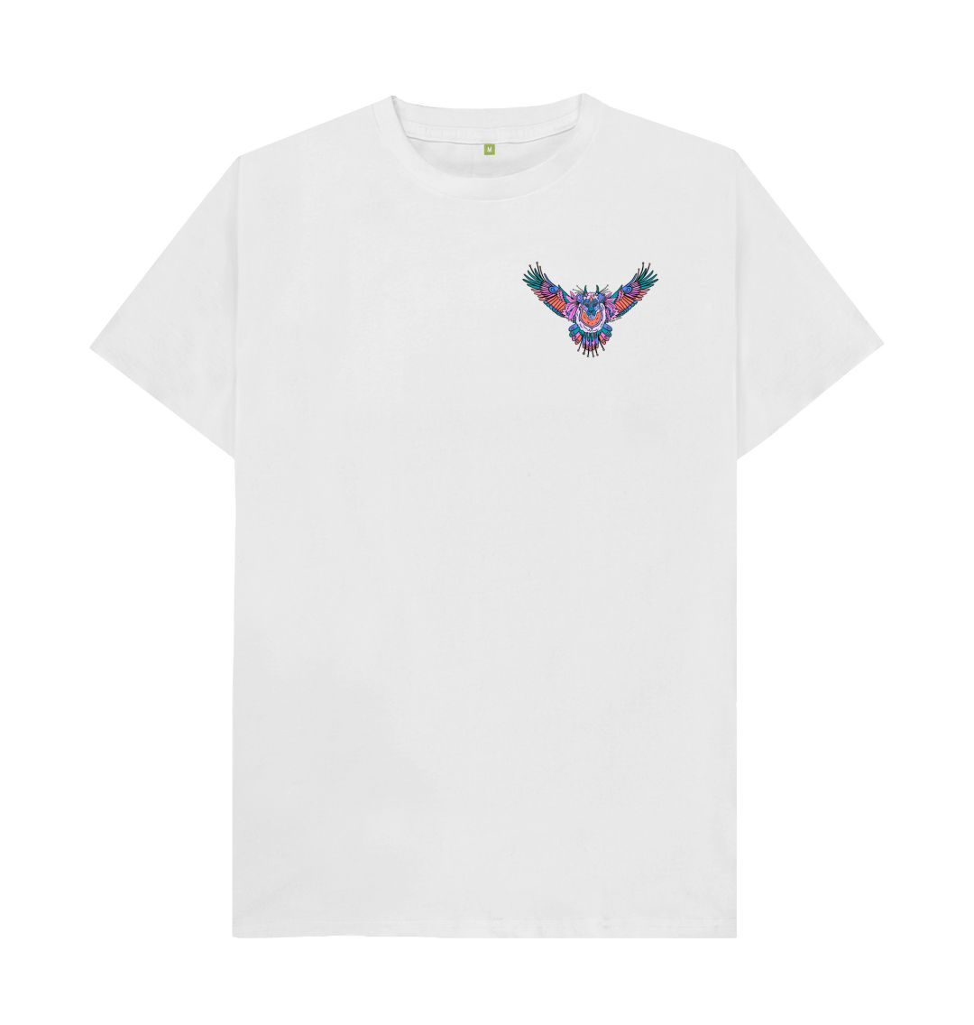 White Flying Lion Front & Back Organic Cotton Unisex T-shirt Remill