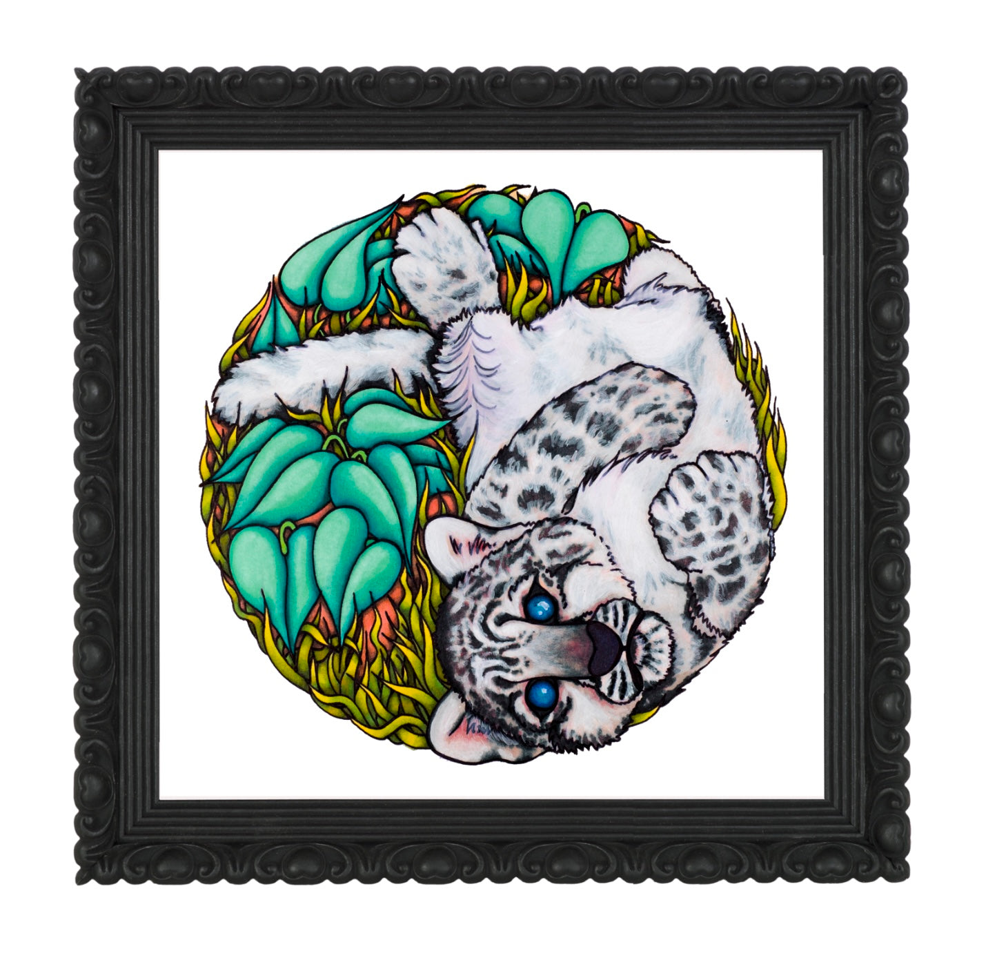 SALE Snow Leopard Cub  Archival Print