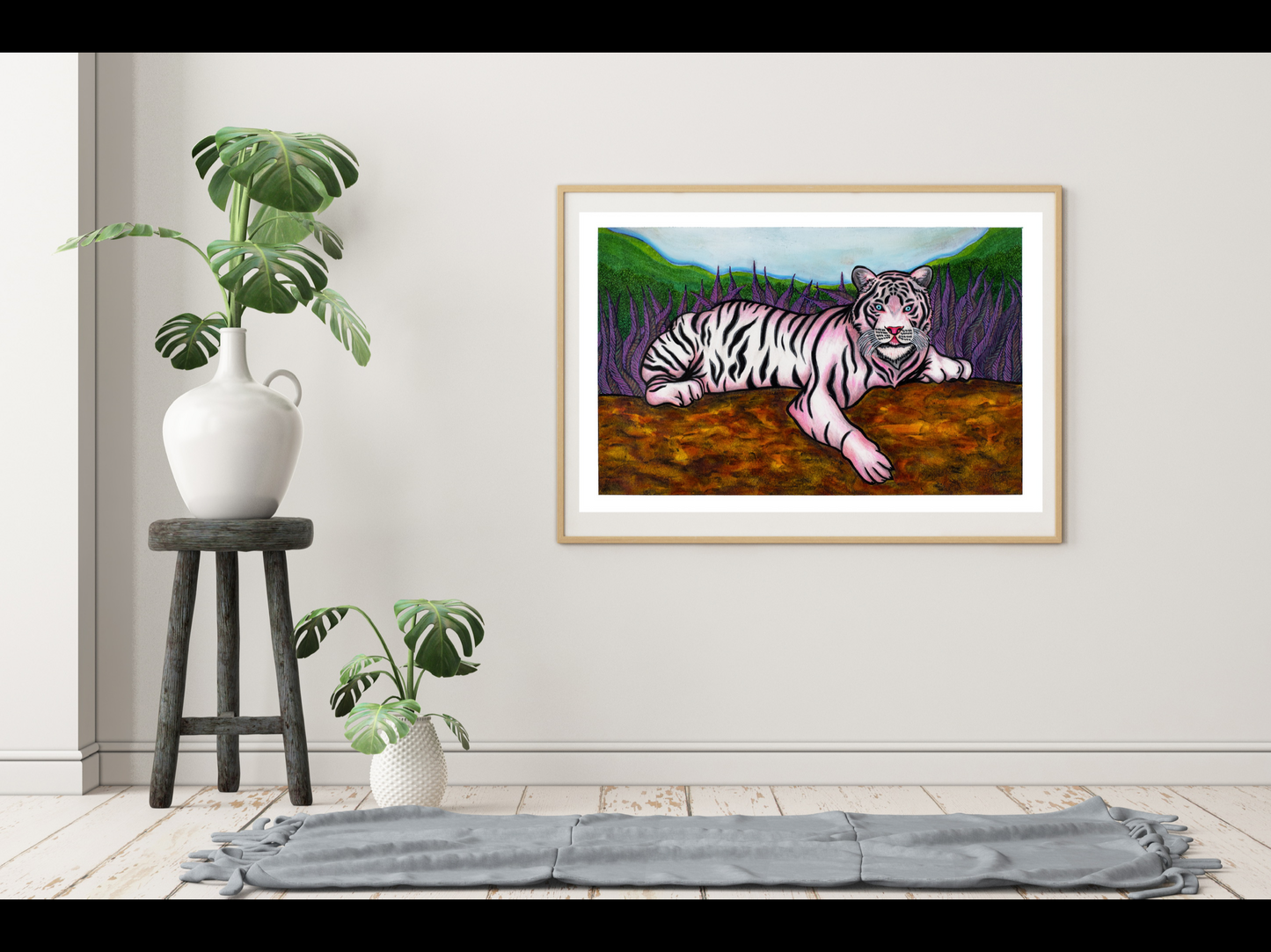 SALE White Tiger Archival Art Print