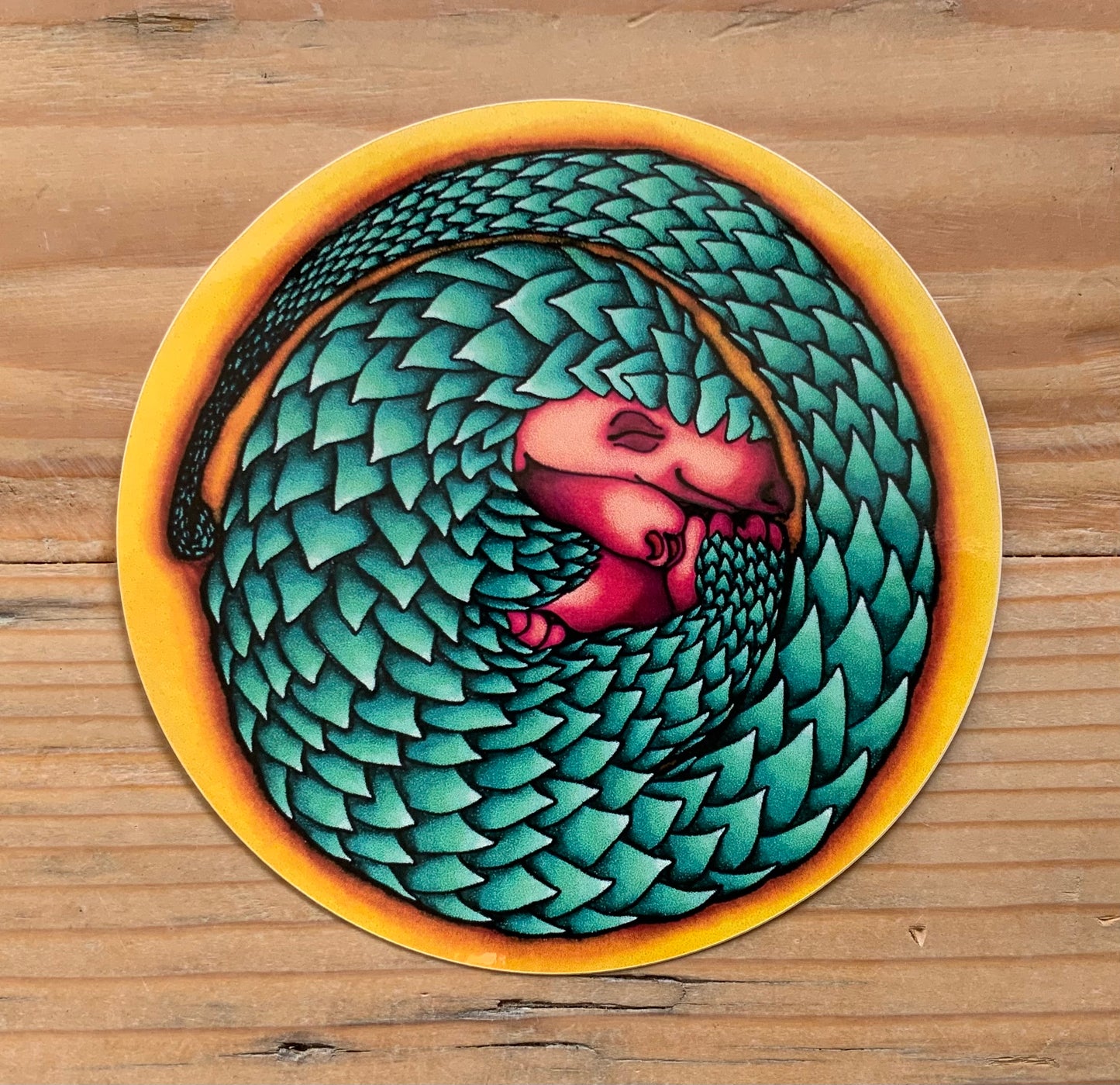 Pretty Pangolin Adorable Baby Animal Sticker