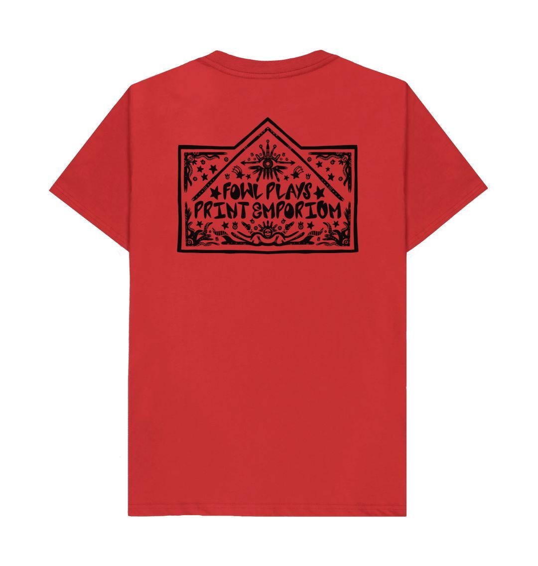 Red Fowl Plays Print Emporium Front & Back Unisex T-shirt