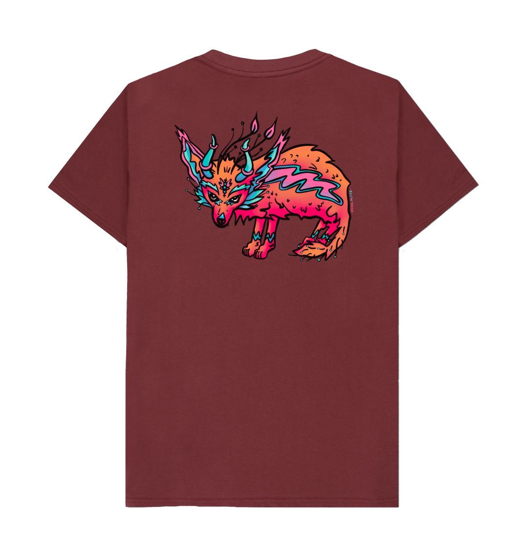 Red Wine Fennec Fire Fox Unisex Back & Front T-shirt