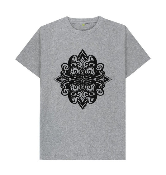 Organic Cotton Athletic Grey T-shirt featuring Catnip by Fowl Plays - Sustainable Fashion and Art At Fowl Plays