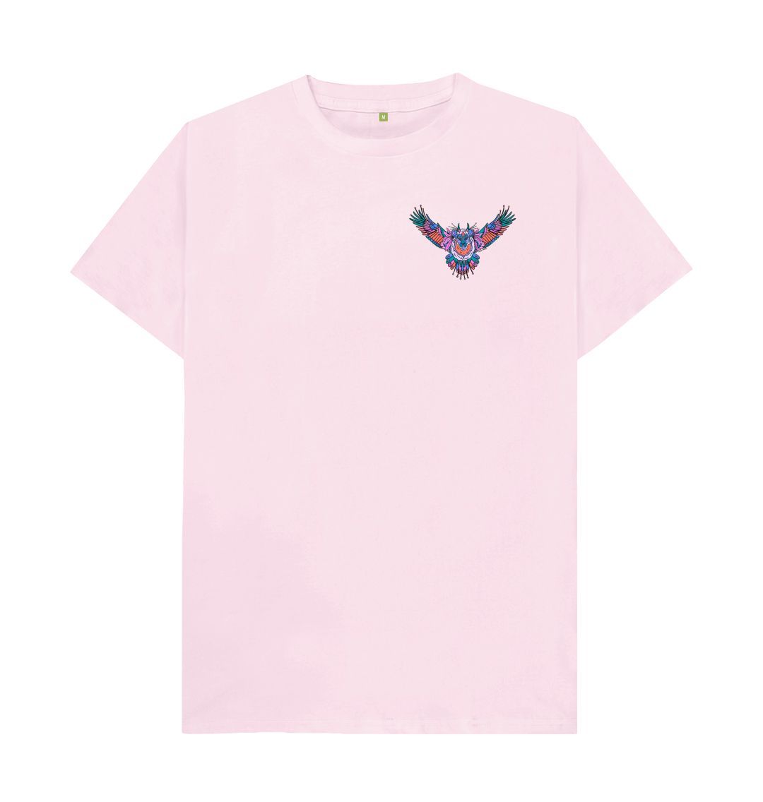 Pink Flying Lion Front & Back Organic Cotton Unisex T-shirt Remill