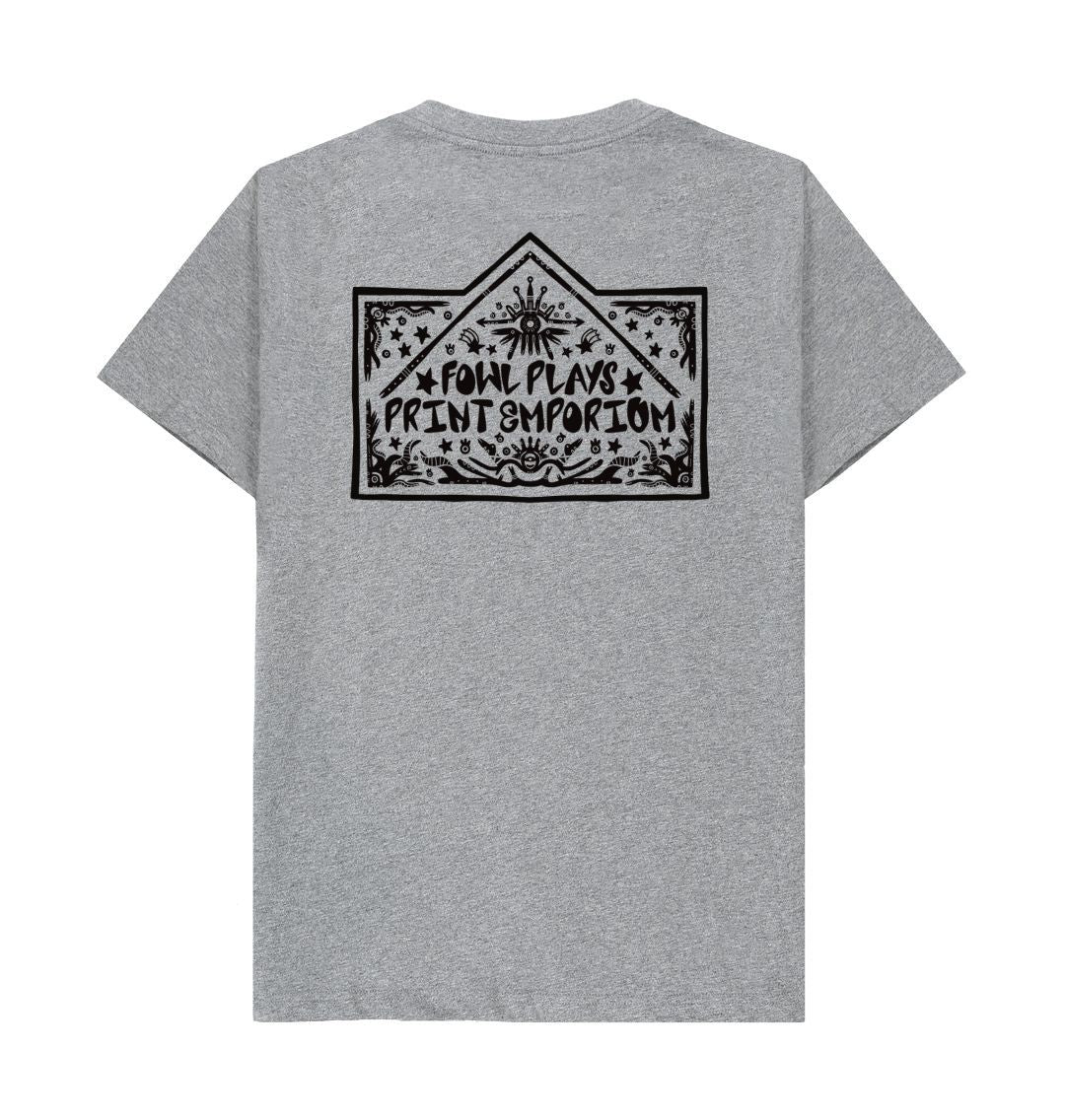 Athletic Grey Fowl Plays Print Emporium Front & Back Unisex T-shirt